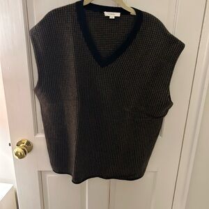 FLASH SALE. Vince Brown V-Neck Sweater Vest. WORN ONCE